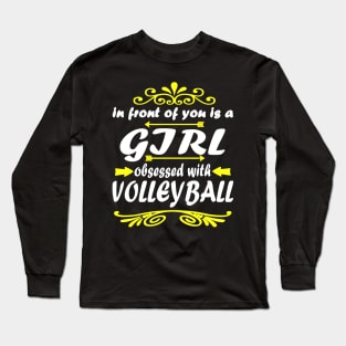 Volleyball Team Gift Girl Sport Slogan Long Sleeve T-Shirt